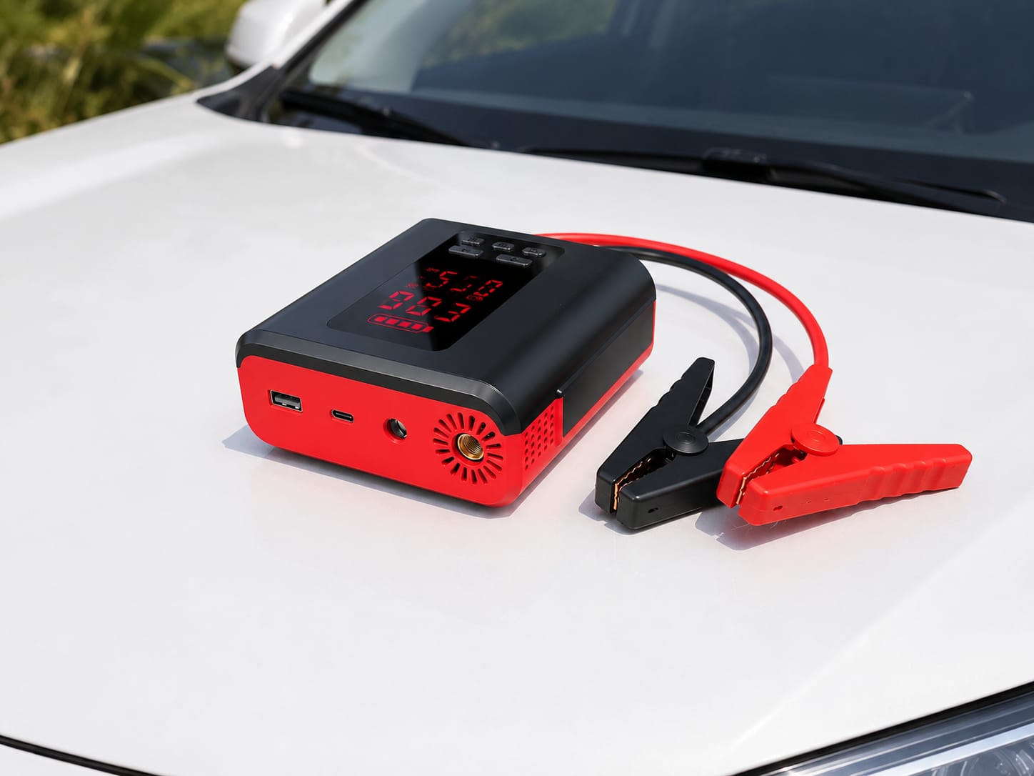 Démarreur Voiture + Gonfleur 2-en-1
